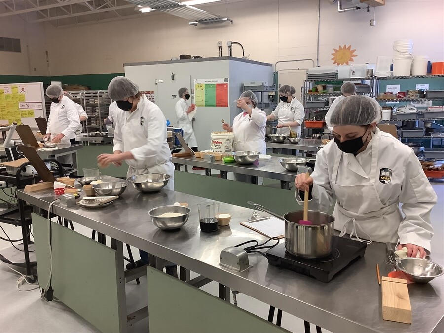 Picture of students cooking