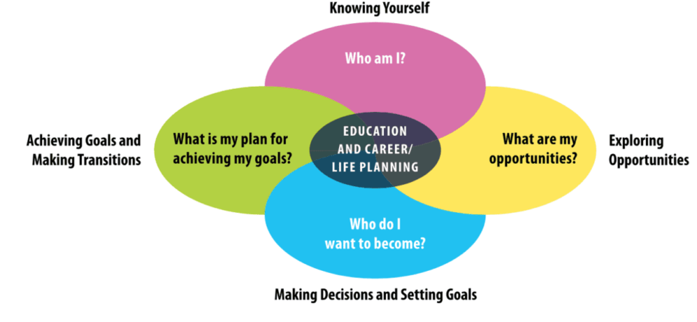 a diagram of education and career planning