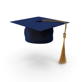 Blue graduation cap